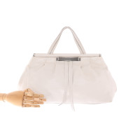 Miu Miu Shopper Leer in Beige