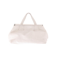 Miu Miu Shopper Leer in Beige