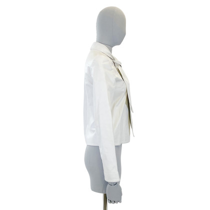Lanvin Jacke/Mantel aus Leder in Weiß