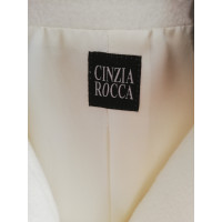Cinzia Rocca Jacke/Mantel aus Wolle in Creme