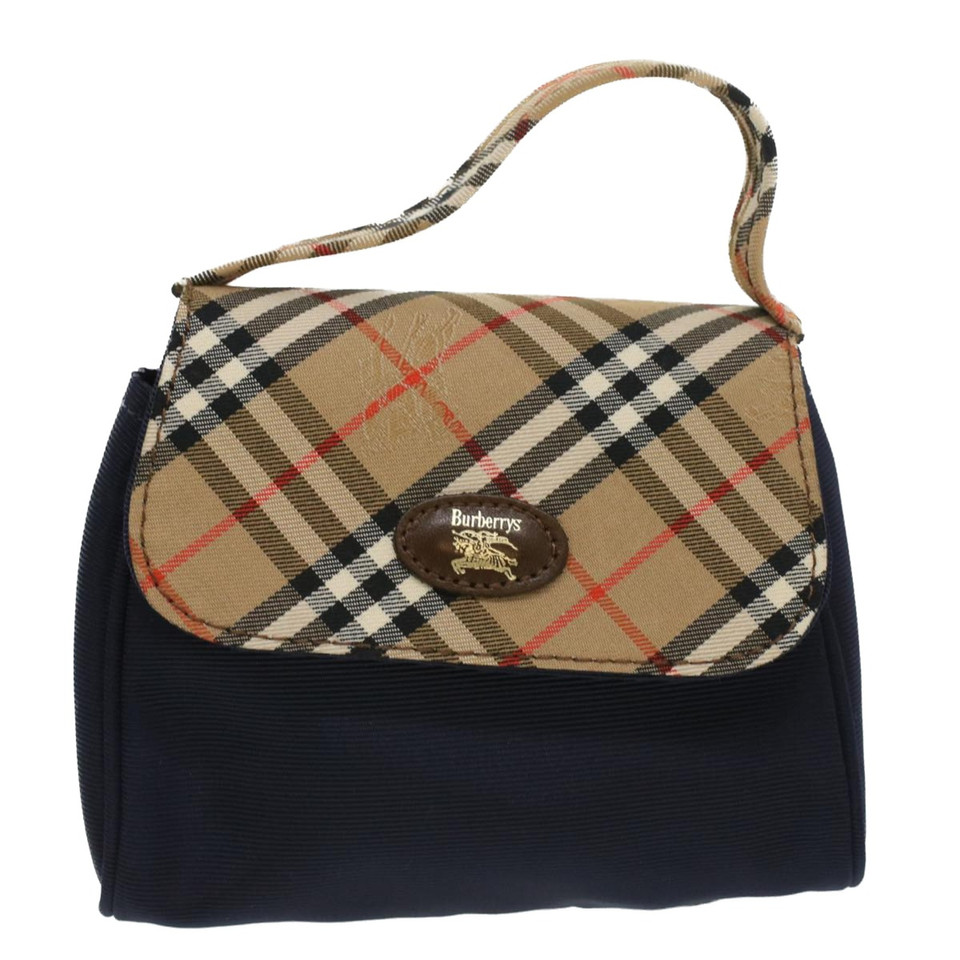 Burberry Clutch aus Canvas in Blau