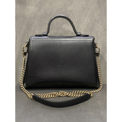 Gucci Interlocking Top Handle Bag aus Leder in Schwarz