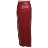 Pauw Leather skirt in red