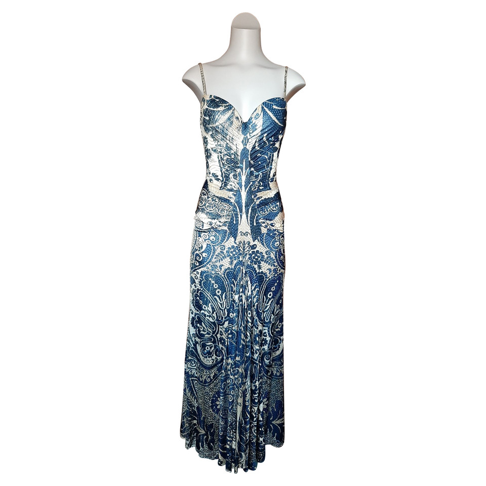 Roberto Cavalli Kleid aus Viskose in Blau