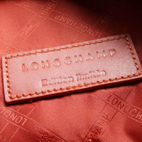Longchamp Reistas Leer in Oranje