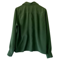Céline Zijden blouse in het groen