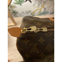 Louis Vuitton Keepall 55 in Tela in Marrone