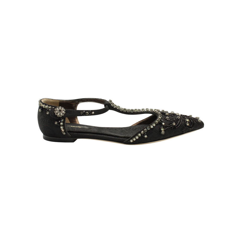 Dolce & Gabbana Slippers/Ballerinas Leather in Black