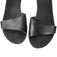 Ancient Greek Sandals Slippers/Ballerinas Leather in Black