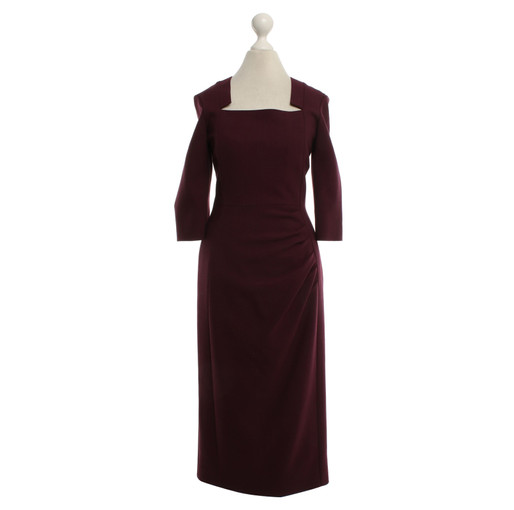 L.K. BENNETT Women's Midi dress in Bordeaux Size: UK 8