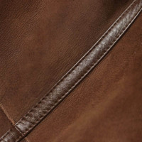 Yves Salomon Jacket/Coat Leather in Brown