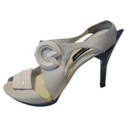 Mila Schön Concept Sandalen aus Leder in Weiß