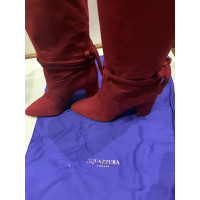Aquazzura Boots Suede in Red