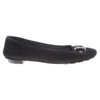 Louis Vuitton Schwarze Ballerinas aus Wildleder