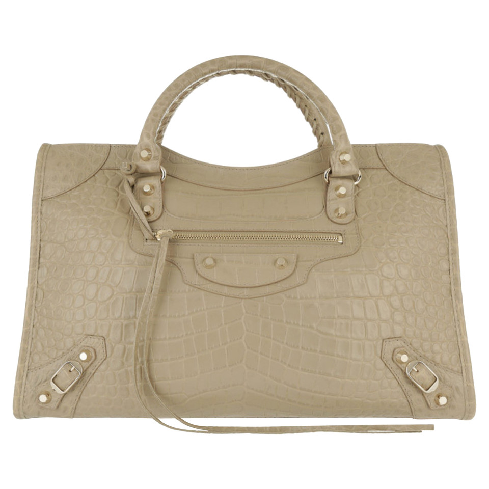 Balenciaga "Classic City Bag" with crocodile embossing