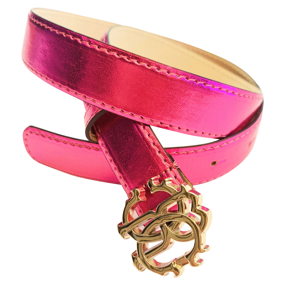 Roberto Cavalli Gürtel aus Leder in Rosa / Pink