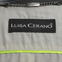 Luisa Cerano Leren jas in zwart