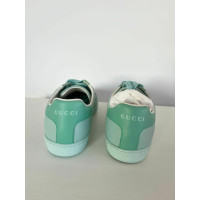 Gucci Chaussures de sport en Cuir en Turquoise