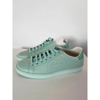 Gucci Chaussures de sport en Cuir en Turquoise