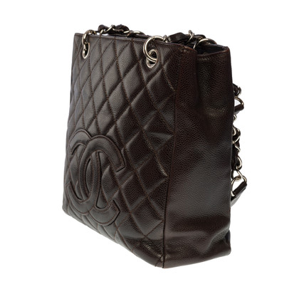 Chanel Shopping Tote Petit Leather in Brown