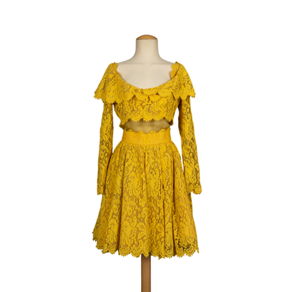 Rochas Vestito in Cotone in Giallo