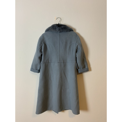Ermanno Scervino Jacke/Mantel aus Wolle in Blau