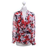 Rena Lange Silk blouse with butterfly pattern