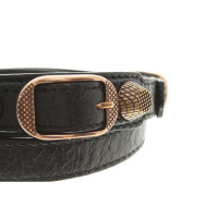 Balenciaga Bracciale in pelle di colore nero