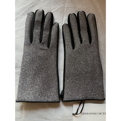 Ermanno Scervino Handschuhe aus Leder in Silbern