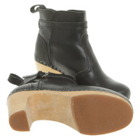 Swedish Hasbeens Ankle boots Leather in Black