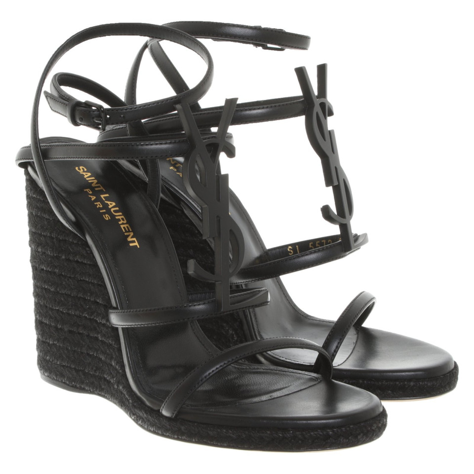 Saint Laurent Chaussures compensées en Noir