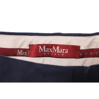 Max Mara Studio Trousers Cotton in Blue