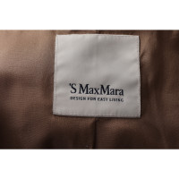 S Max Mara Jas/Mantel Leer in Bruin
