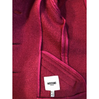 Moschino Jacke/Mantel aus Wolle in Fuchsia