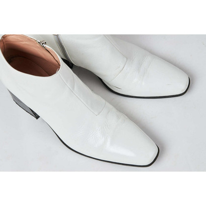 Acne Ankle boots Patent leather in White