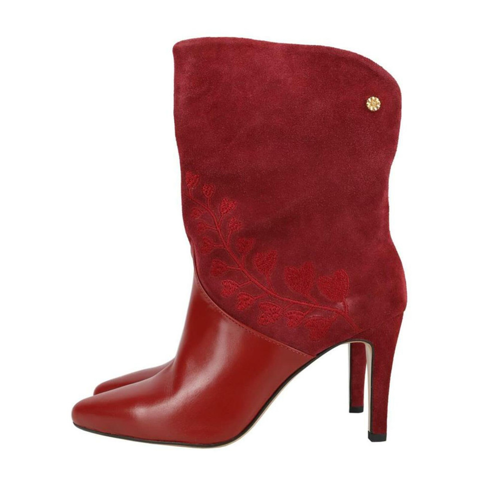 Fabienne Chapot Ankle boots Leather in Bordeaux