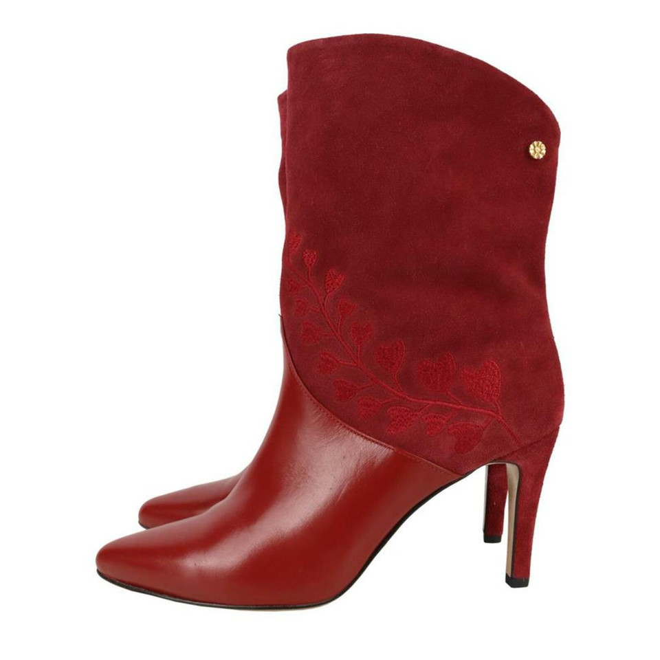 Fabienne Chapot Ankle boots Leather in Bordeaux