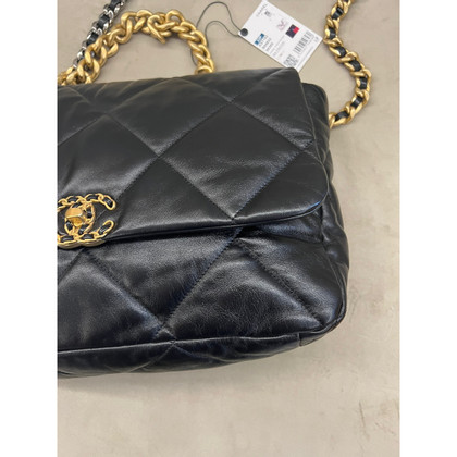 Chanel 19 Bag Leer in Zwart
