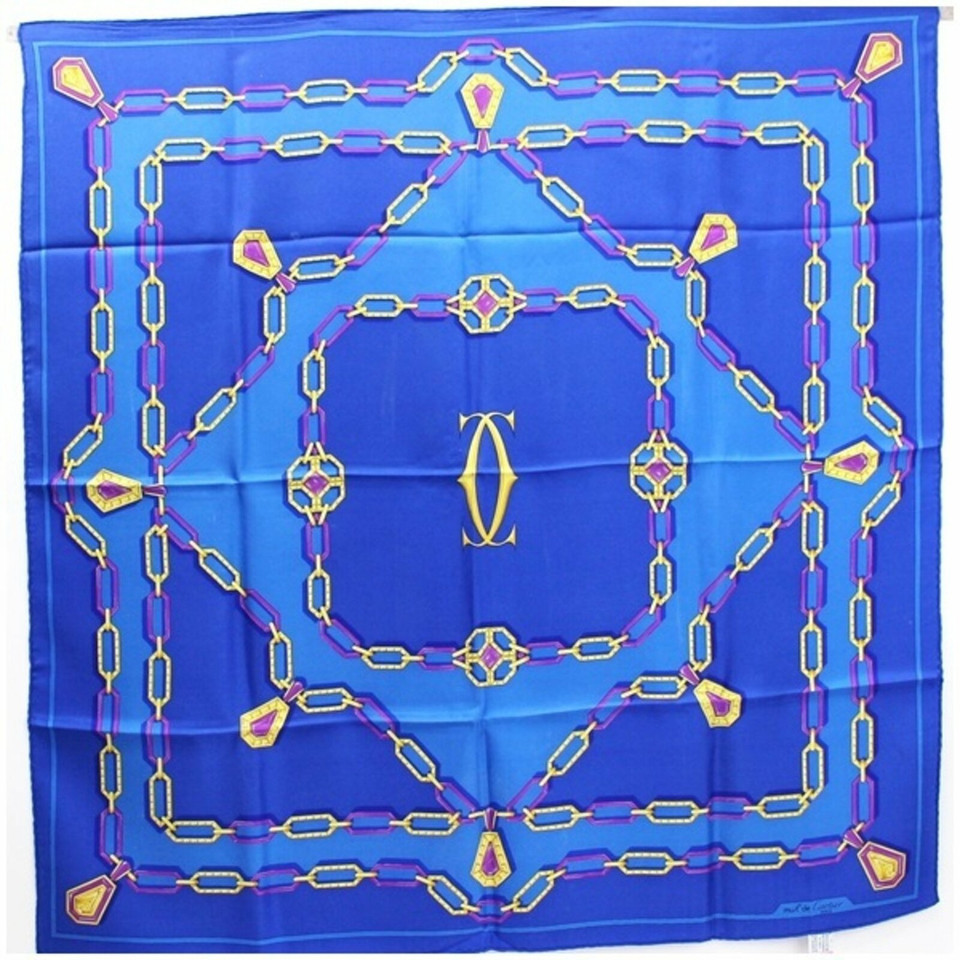 Cartier Schal/Tuch aus Seide in Blau