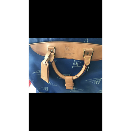 Louis Vuitton Reisetasche aus Leder in Blau