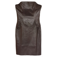 Jitrois Robe en Cuir en Marron