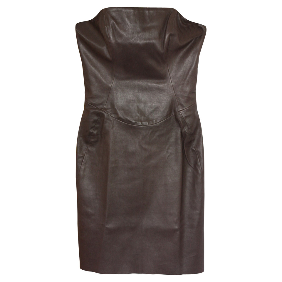 Jitrois Kleid aus Leder in Braun