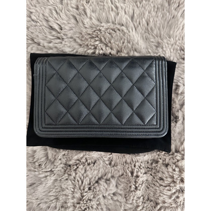 Chanel Boy Wallet on Chain Leather in Black