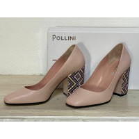 Pollini Pumps/Peeptoes en Cuir en Rose/pink
