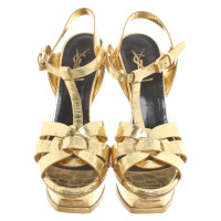 Yves Saint Laurent Gouden sandalen