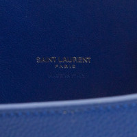 Saint Laurent Sac de Jour Baby aus Leder in Blau