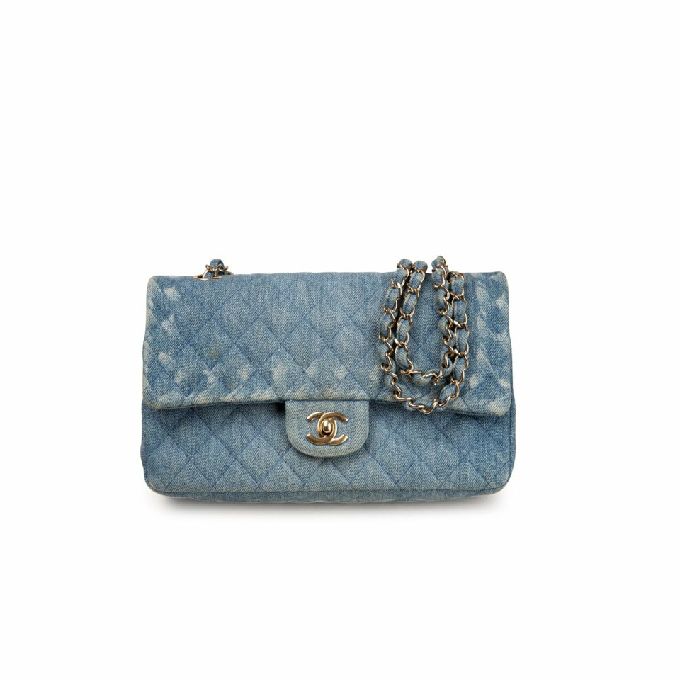 Chanel Classic Flap Bag Medium en Denim en Bleu