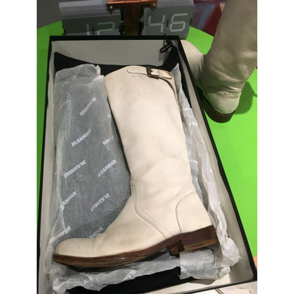 Jil Sander Boots Leather in Cream