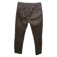 Isabel Marant Leather pants in khaki