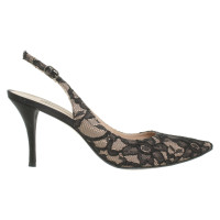 Pura Lopez Slingbacks con pizzo